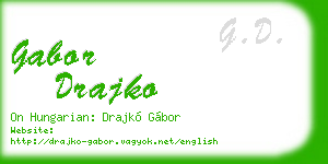 gabor drajko business card