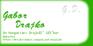 gabor drajko business card